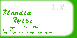 klaudia nyiri business card